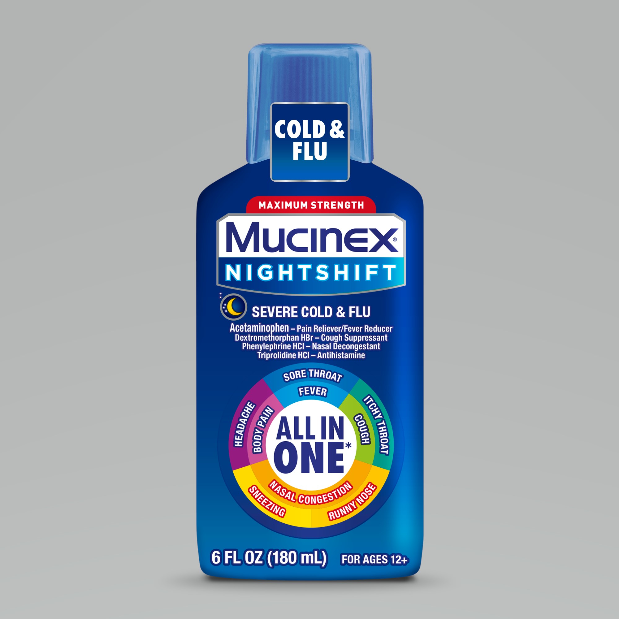 Mucinex Nightshift Severe Cold  Flu  Liquid